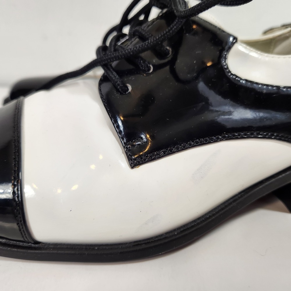 Funtasma Disco Black White Spectator Oxford Patent Costume Shoes Mens Sz S 8-9 - Picture 6 of 16